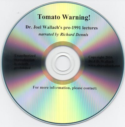 CD – Tomato Warning Narration – By Richard Dennis